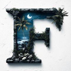 Personalized and themed letter "F"