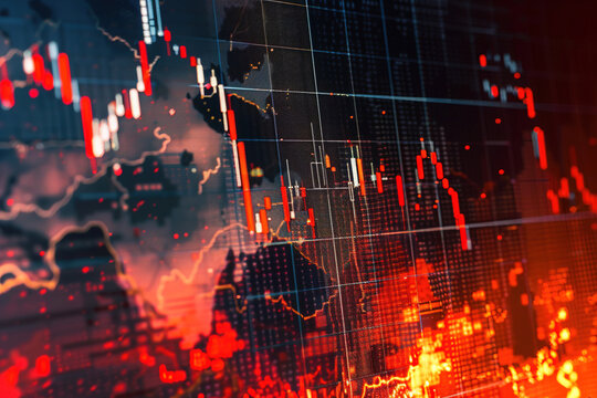 Stocks price in downtrend mode indicates global economic - Powered by Adobe
