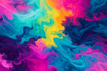 Fototapeta premium Vibrant Fluid Shapes Abstract Background