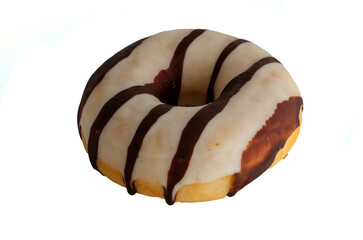 Round cake with chocolate close-up