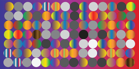 a collection of color gradations with different patterns of subtle and dazzling colors,