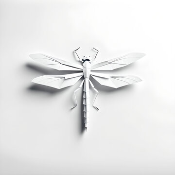 Libelle, Falter, in geometrischen Formen, wie 3D Papier wie Origami Falttechnik Tier Symbol Vorlage wildlebende Tiere, Sch&ouml;nheit Wildnis empfindlich Fl&uuml;gel Insekt F&uuml;hler