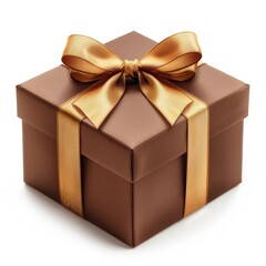 Obraz premium Gift box isolated on background. Surprise for birthday, present for new year, gift anniversary and valentine's day. a Christmas gift box