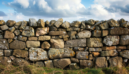 a stone wall realistic and surrealist story
