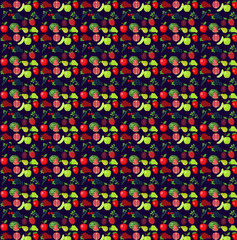 fruit background for book or coloring book cover.