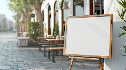 Blank Wooden A-Frame Sign