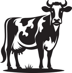 Australian Cow Vector Silhouette logo Art