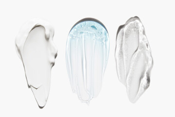 cosmetic texture strokes on light background