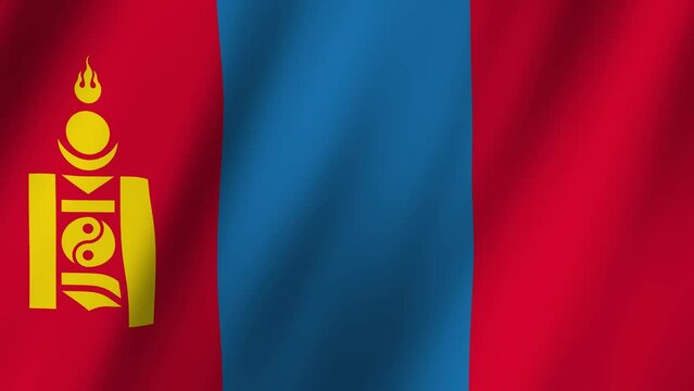 Symbol of Strength The Mongolian Flag in the Wind
