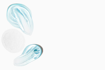 cosmetic texture strokes on light background