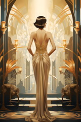art deco woman in a dress © Mathias