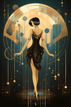 Flapper girl in the nightclub