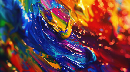 Vibrant Fusion: Close-Up of Painter's Palette