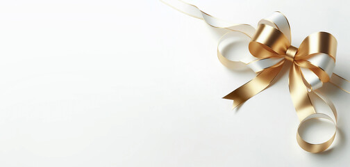 Beautiful gift box with gold ribbon and bow, perfect for special occasions like birthdays, weddings, event. This elegant, festive present is for celebrating holidays