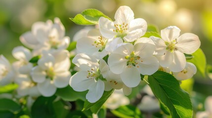 Fototapeta premium Apple Blossoms in Sunlight