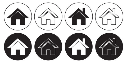 Home icon set vector