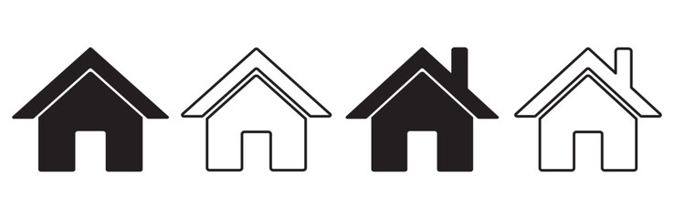 Home icon set vector