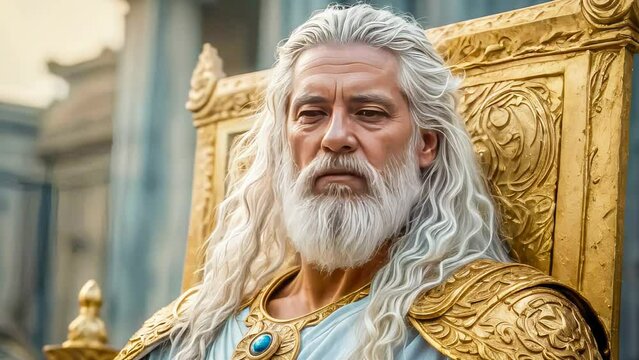 The great and beautiful god Zeus, the god of the sky, thunder, lightning, who rules the whole world