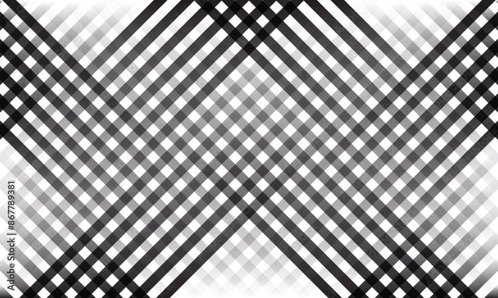 Poster abstract geometric black white gradient line pattern.
