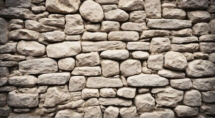 Obraz premium Old stone wall forming a textured background with irregular pattern