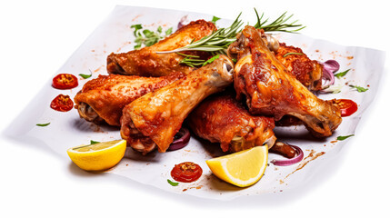 Flavorful delight, Succulent chicken wings seasoned to perfection on parchment