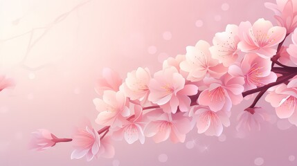 Obraz premium Elegant soft pink sakura background