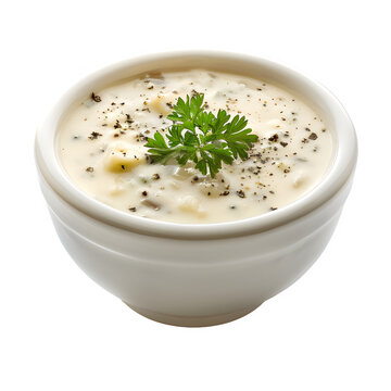 Traditional british soup on transparent background