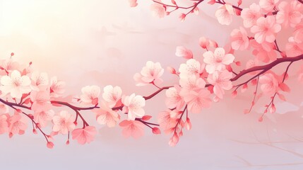 Fototapeta premium Elegant soft pink sakura background