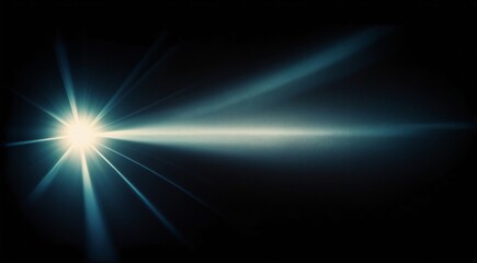 Fototapeta premium Bright blue light is shining on a dark background