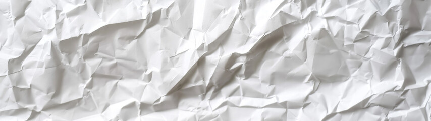 Fototapeta premium Crumpled White Paper Texture Background