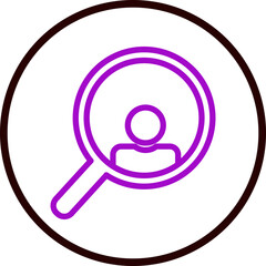 search user Vector Line Purple Circle Black