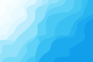 Abstract blue gradient wave simple background. Vector illustration.