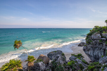 Tulum, ruins situated on cliffs on the Caribbean Sea, en Quintana Roo, Mexico