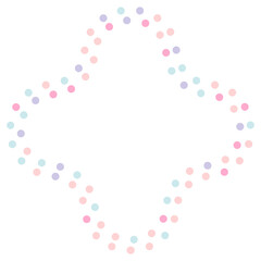 Pastel colorful star line dots. Vector illustration.	