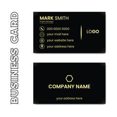 Vector professional creative business card template design.