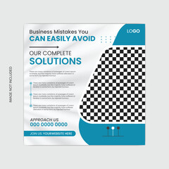 Digital marketing social media post template. Vector business social media post.