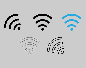 Wi-Fi Vector Flat Icon,Symbol,Sign Design