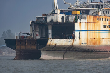 Ship breaking yard in Bangladesh Chittagong