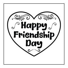 Happy Friendship Day Typography Design