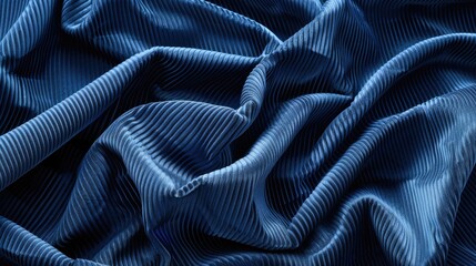 Naklejka premium Background featuring texture of blue corduroy fabric