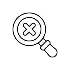 Magnifying icon design with white background stock illustration