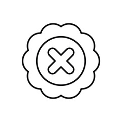 Nagative icon design with white background stock illustration