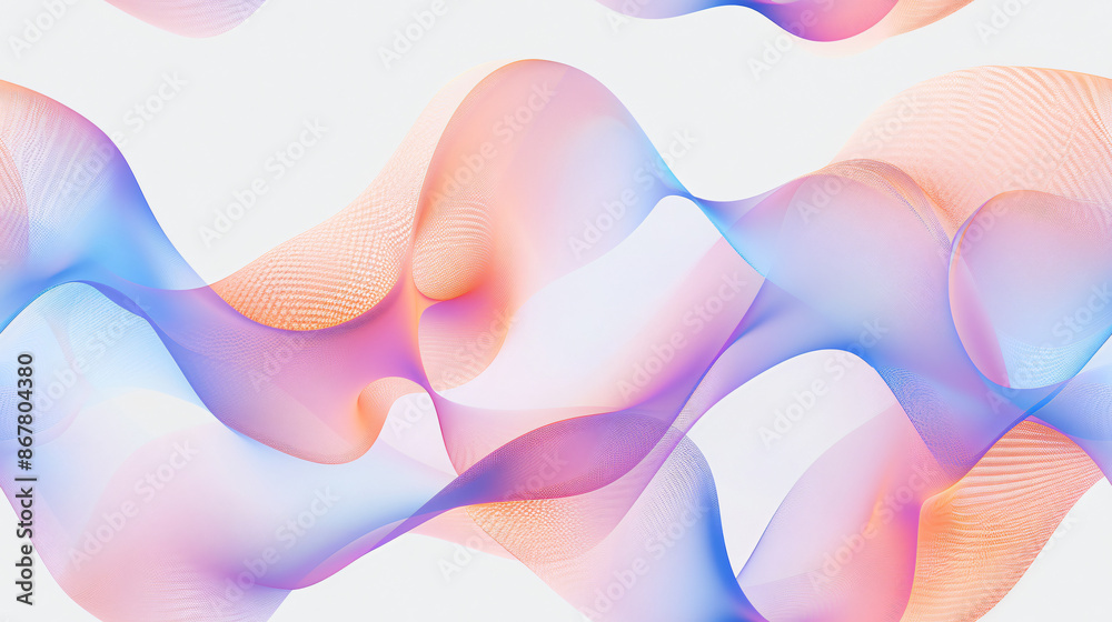 Poster abstract background featuring flowing pastel color waves