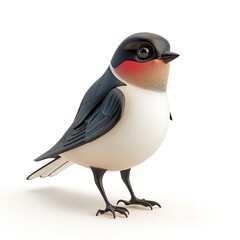 Obraz premium Swallow 3D cartoon isolated whitebackground