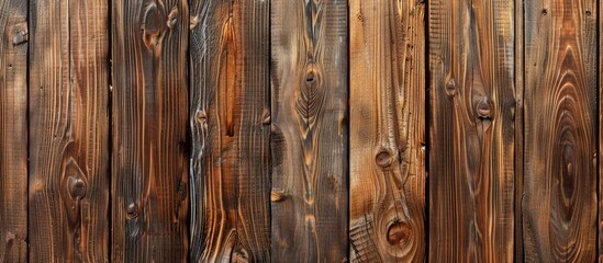 Bright brown wooden texture background - panoramic view of wood