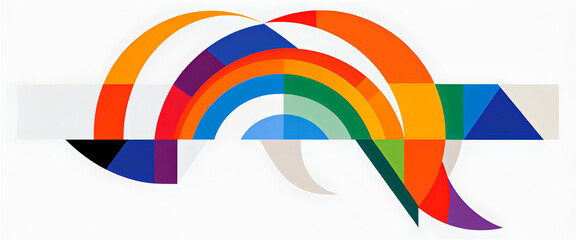 illustrazione con elementi geometrici a tema minimalista astratto contemporaneo