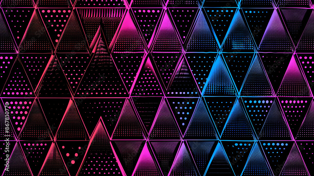 Leinwandbilder futuristic texture created by geometric pattern in abstract background