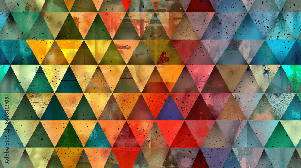 Aufkleber Vibrant geometric pattern created by an abstract background