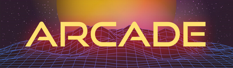 Arcade Machine Marquee or Banner for Amusement Arcade © D Graphics