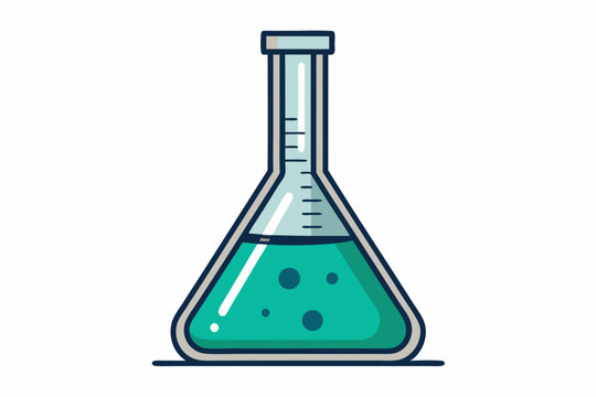 green liquid beaker science experiment clip art preview